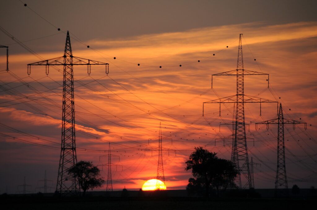 Grid network to illustrate the newsletter article about negative power prices