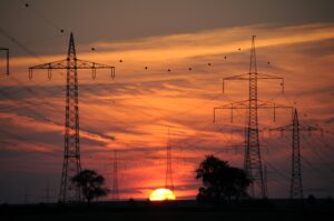 Grid network to illustrate the newsletter article about negative power prices