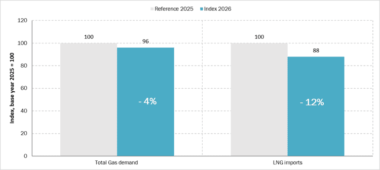 China’s total gas demand and LNG imports